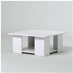 TemaHome Tafel met vierkante onderkant, spaanplaat met melaminehars, wit, 67 x 67 x 30,5 cm