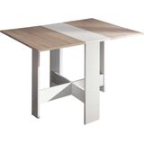 Opklapbare eettafel Papillon 103 cm - wit/eik