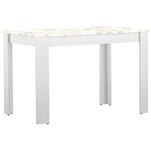 Mooie tafel, Particle Board, Bianco E Effetto Marmo, 110 x 70 x 73,4 cm (l x d x h)