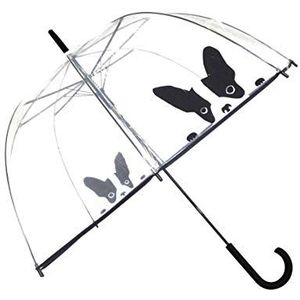 SMATI Paraplu - Auto Open Clear Dome Doorzichtige Transparante Birdcage Cat Stick Paraplu voor Vrouwen en Kinderen, Chen, Eén maat, Stick paraplu