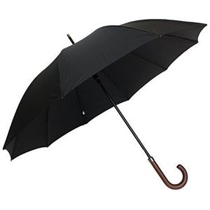 SMATI Lange paraplu voor heren, zeer robuust, automatische opener, winddicht, zwart., Opvouwbare paraplu