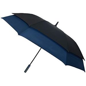 SMATI Golf-paraplu, automatisch, voor dames en heren, innovatief, dubbele verlenging, diameter 128 cm, twee personen, zeer robuust, tegen storm, Blauw, Taille unique, paraplu paraplu paraplu