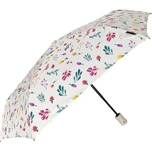SMATI Paraplu opvouwbaar design in Frankrijk – frame volledig van glasvezel – extreem robuust – winddicht – automatisch openen, Bloemen, opvouwbare paraplu