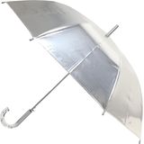 Smati Argent Metal  Stormparaplu - Transparent - Auto Open - ø 98 cm - Argent Metal  Zilver