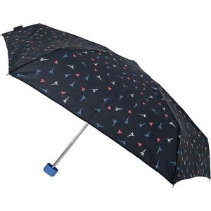 SMATI Mini compacte opvouwbare paraplu - Zakformaat 18cm, winddicht, 200g ultra-lichtgewicht, handmatig, Reisparaplu, Vrouwenparaplu, Eiffeltoren ontwerp.