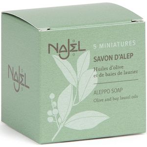 Najel - Aleppo gastenzeepjes - SET 5 zeepjes - 5 x 20g - Natuur Cosmetica - Biologisch