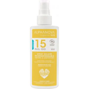 Alphanova Sun - Sun Spray - Vegan - SPF 15 - Natuurlijke Zonbescherming