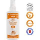Alphanova Sun zonnebrand spray baby zonder parfum SPF50 125 ml