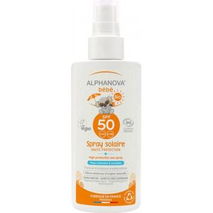 Alphanova - Zonnebrandspray - SPF50 - Voor Baby's - 100% Natuurlijke Filters