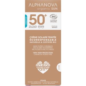 Alphanova Zonnebrandcrème Spf 50 Getint Unisex 50 Gram
