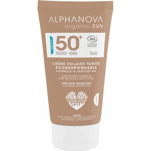 Alphanova Zonnebrandcrème Spf 50 Getint Unisex 50 Gram