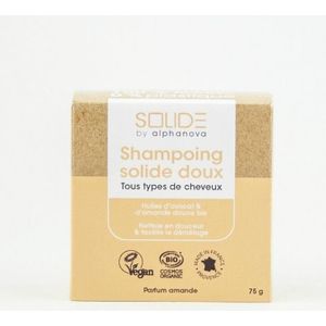 Alphanova Solide Shampoo Biologische Amandelgeur 75 g