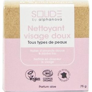 Alphanova - Solide Gezichtsreiniger - 75g - Natuurlijke Formule - Veganistisch