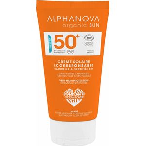 Alphanova - Bio SPF 50+ - Zonnebrandcrème - Gezicht - Natuurlijke Filters