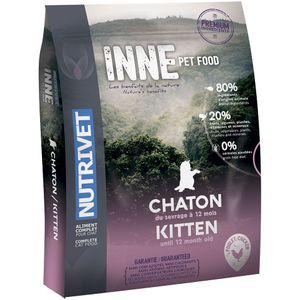 NUTRIVET - Binnenkatjes - graanvrije kroketten - kittens - kip - 80% ingrediënten van dierlijke oorsprong - 1,5 kg