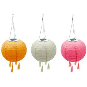 Set van 3 lantaarns op zonne-energie D20cm SHANGRI LA
