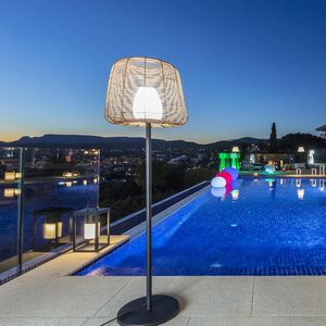 Lumisky TALL BOHEME Staande lamp, bekabeld, polyrotan design, voor buiten, led, hoogte 150 cm, fitting E27