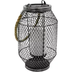 Lumisky HYDRA Zonne-energie Lantaarn – Aluminium, Wit, LED Warmwit, 34 Cm, Met Schakelaar En Oplaadbare Accu