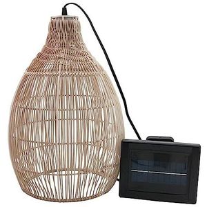 Holiday Hanglamp op zonne-energie, boho-stijl, gevlochten, led, warmwit, hoogte 42 cm