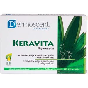 Dermoscent - Keravita - Supplement - Kauwtabletten - Voor Honden en Katten
