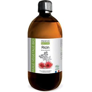 PROPOS'NATURE Biologische ricinusolie, 100% zuiver en natuurlijk, 500 ml