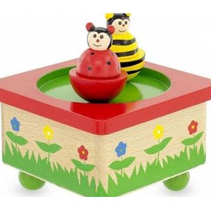 Simply for Kids - Muziekdoosje - Hout - Kleurrijk Bloemenontwerp