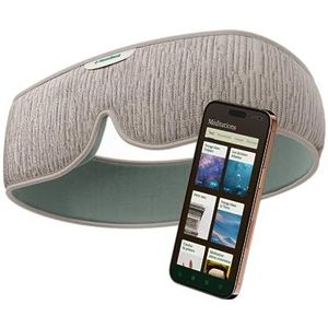 HoomBand Ultimate Draadloze slaapkoptelefoon Bluetooth 5.0 100% verduisterend masker, geluidstherapie, hypnotische verhalen, meditatie, witte ruis, verstelbare hoofdband