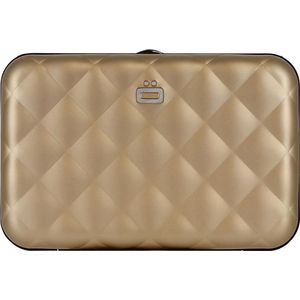 Ögon Designs Quilted Button Dames Creditcardhouder - RFID - Rose Goud