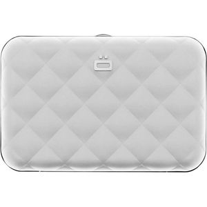 Ögon Designs Quilted Button Dames Creditcardhouder - RFID - Zilver