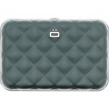 Ögon Designs Quilted Button Dames Creditcardhouder - RFID - Platinum