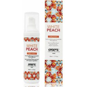 Exsens - White Peach - Verwarmende massageolie met smaak - 50 ml