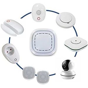 Lifebox, Alarminstallatie voor thuis, draadloos, 3-in-1, alarm, beveiliging voor video en thuis, beveiligingssysteem, wit