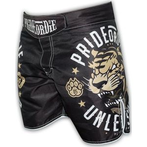 PRIDE or DiE FIGHT CLUB Muay Thai Shorts Zwart Wit - XL