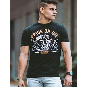 Pride or Die T Shirt ""Never Miss a Training"" Zwart - L