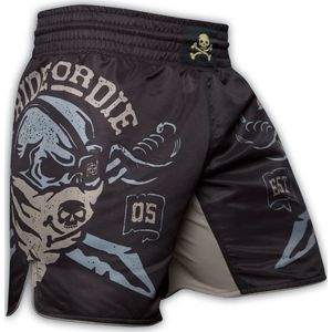 Pride or Die Pirate Fight Shorts Zwart Vechtsportbroek - XXXL - Jeans Maat 40