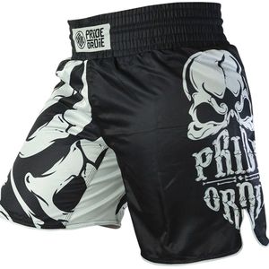 Fightshorts PRiDEorDiE ""Reckless Bones"" Zwart - XS - Jeans Maat 28