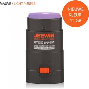 JEEWIN Sunblock Stick SPF 50+ - MAUVE/LILA | ook geschikt voor bescherming tattoo | 100% Minerale zonbescherming UVA/UVB | Geen NANO en Microplastics | Trotse sponsor van Sportclub Only Friends