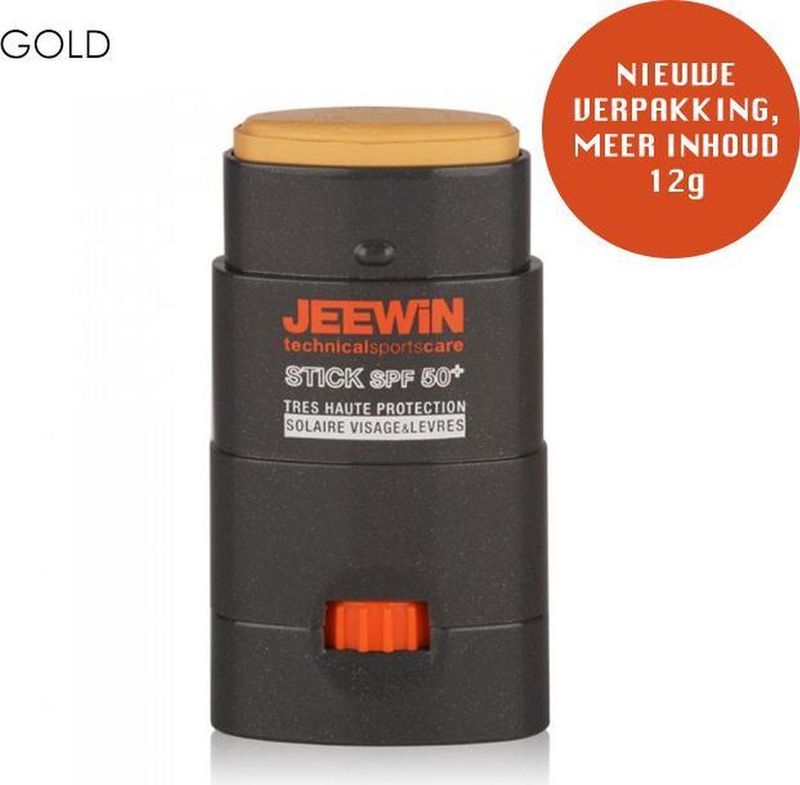 JEEWIN - Sunblock Stick SPF 50+ - MAT GOLD/D'ORE - 100% Minerale Zonbescherming