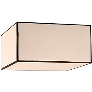 Hanglamp Roméo, vierkant, sokkel 50 x 23 cm, beige/roze