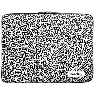 Keith Haring gecoat canvas hoes voor 13"" MacBook Pro - Grafitti Zwart