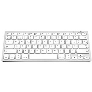 Bluestork BS-KB-MICRO/BT/SP toetsenbord Bluetooth QWERTY Spaans Zilver, Wit - Toetsenborden (Mini, draadloos, Bluetooth, Membraan sleutelschakelaar, QWERTY, zilver, wit)