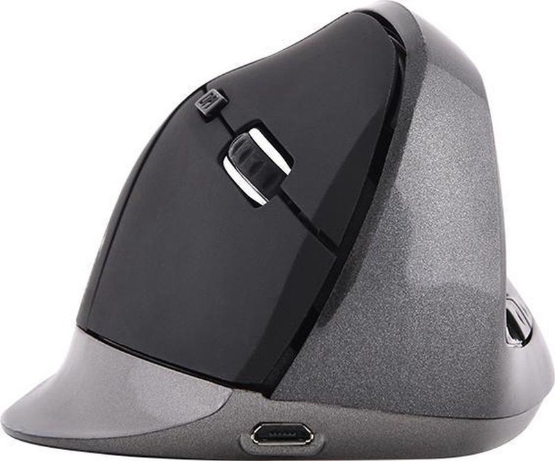 Bluestork - M-WL-ERGO-BK - Draadloze Muis - Zwart - Oplaadbaar via Micro USB