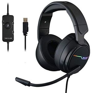 THE G-LAB Korp THALLIUM Gaming Headset USB 7.1 Digital Surround Sound - Gaming Headset Audio Hoge Kwaliteit - Ruisonderdrukkende Microfoon - RGB LED - Compatibel met PC PS4 PS5-2023