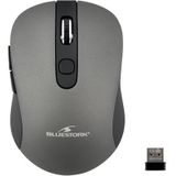 Bluestork - Draadloze Muis - Metaalgrijs - 6 Knoppen - 2,4 GHz - Tot 1600 dpi