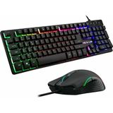 The G-LAB KRYPTON Gaming toetsenbord AZERTY, USB, anti-ghosting + gamingmuis, 6 toetsen, 3200 dpi, gamerpakket, bekabeld, pc, PS4, Xbox One, Mac, RGB-achtergrondverlichting (zwart)