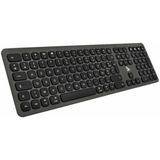 BlueElement Toetsenbord, draadloos, oplaadbaar, bluetooth-toetsenbord, ultradun design van aluminium, stille toetsen, looptijd 90 uur, voor Mac en iPad, QWERTY-lay-out (zwart)