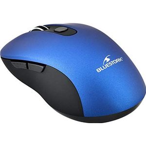 Bluestork - Comfort Mouse - Muis - Metallic Blauw - Draadloos - Optisch