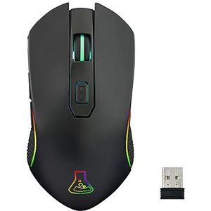 The G-Lab - Kult Xenon - Gaming Muis - Zwart - 7200 DPI, Draadloos, RGB-verlichting