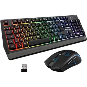 The G-Lab - Combo Keyz Tungsten - Draadloze Gaming Combo - FR Layout - Muis + Toetsenbord