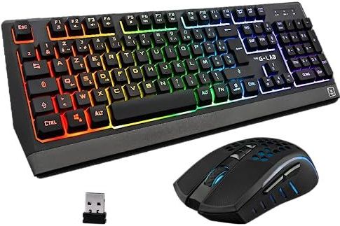 The G-Lab - Combo Keyz Tungsten - Draadloze Gaming Combo - FR Layout - Muis + Toetsenbord